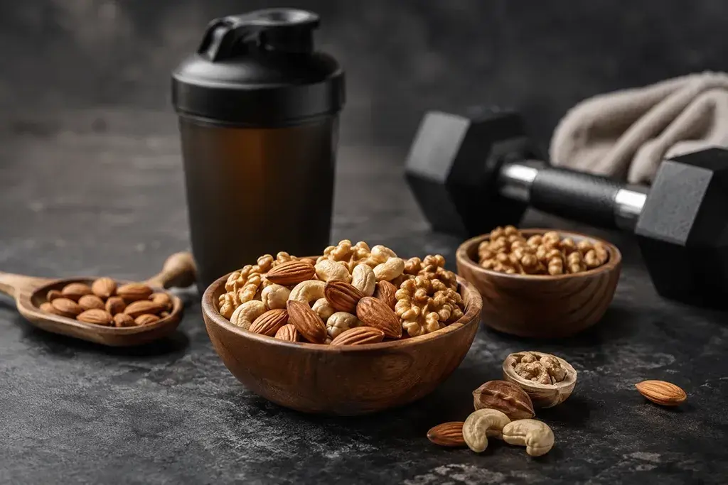 تغذیه ورزشی با مغزیجات: بهترین میانوعدهها قبل و بعد از تمرین
